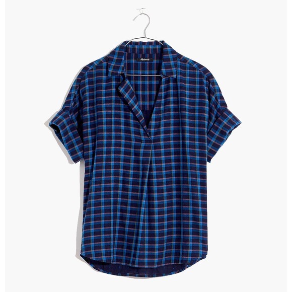 Madewell Tops - Women’s Madewell Double-Faced Park Popover Shirt in Plaid Size Medium